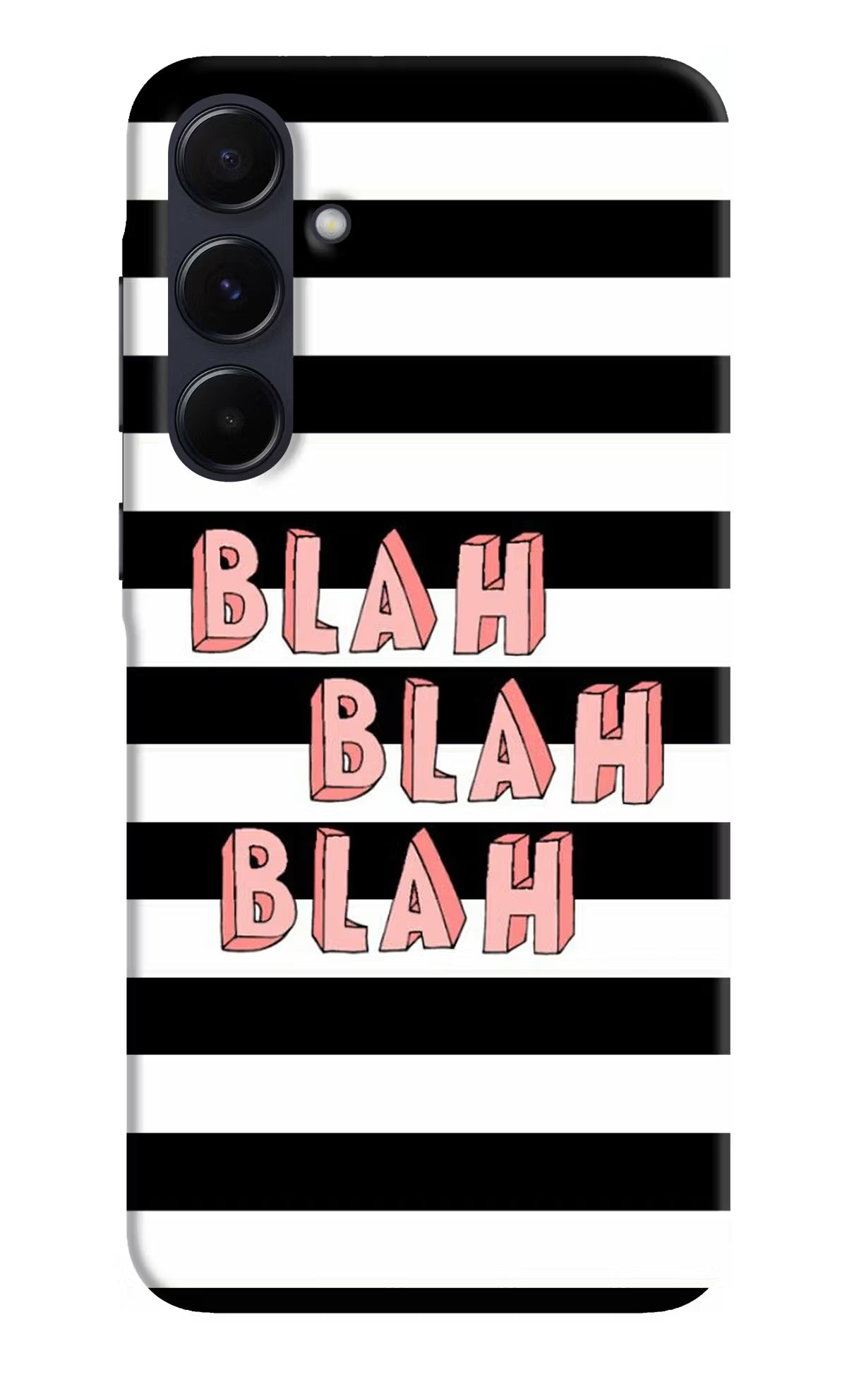 Blah Blah Blah Samsung A55 5G Hard Case Back Cover by Casekaro