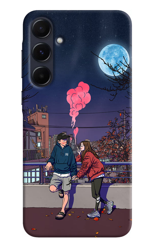 Chilling Couple Samsung A55 5G Hard Case Back Cover by Casekaro