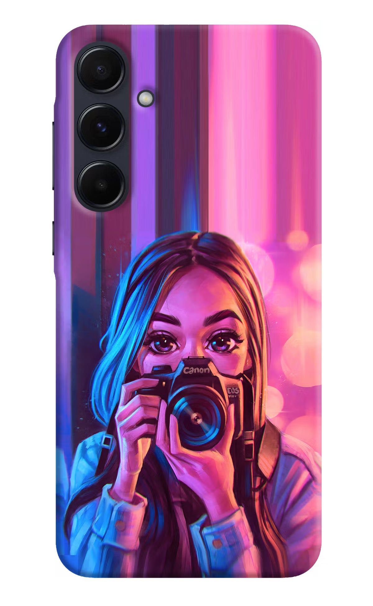 Girl Photographer Samsung A55 5G Hard Case Back Cover by Casekaro