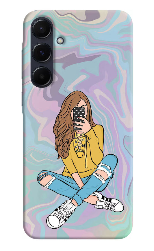 Selfie Girl Samsung A55 5G Hard Case Back Cover by Casekaro