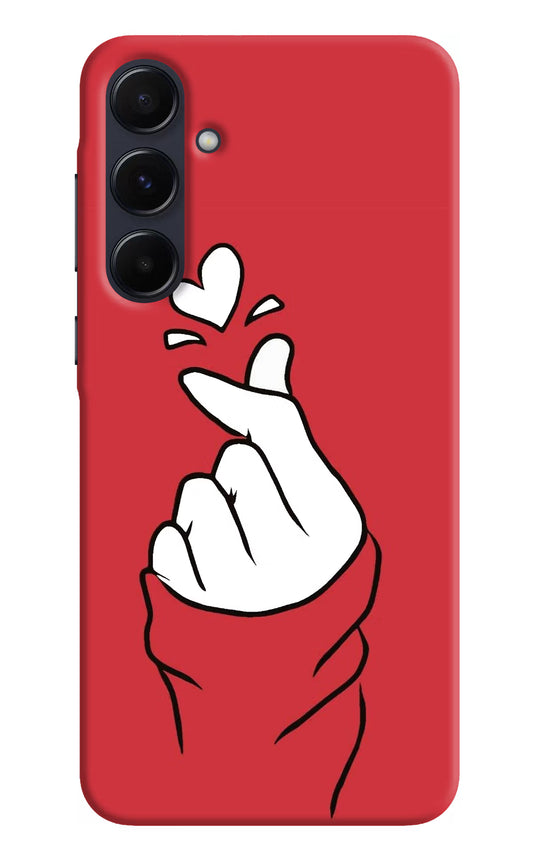 Korean Love Sign Samsung A55 5G Hard Case Back Cover by Casekaro