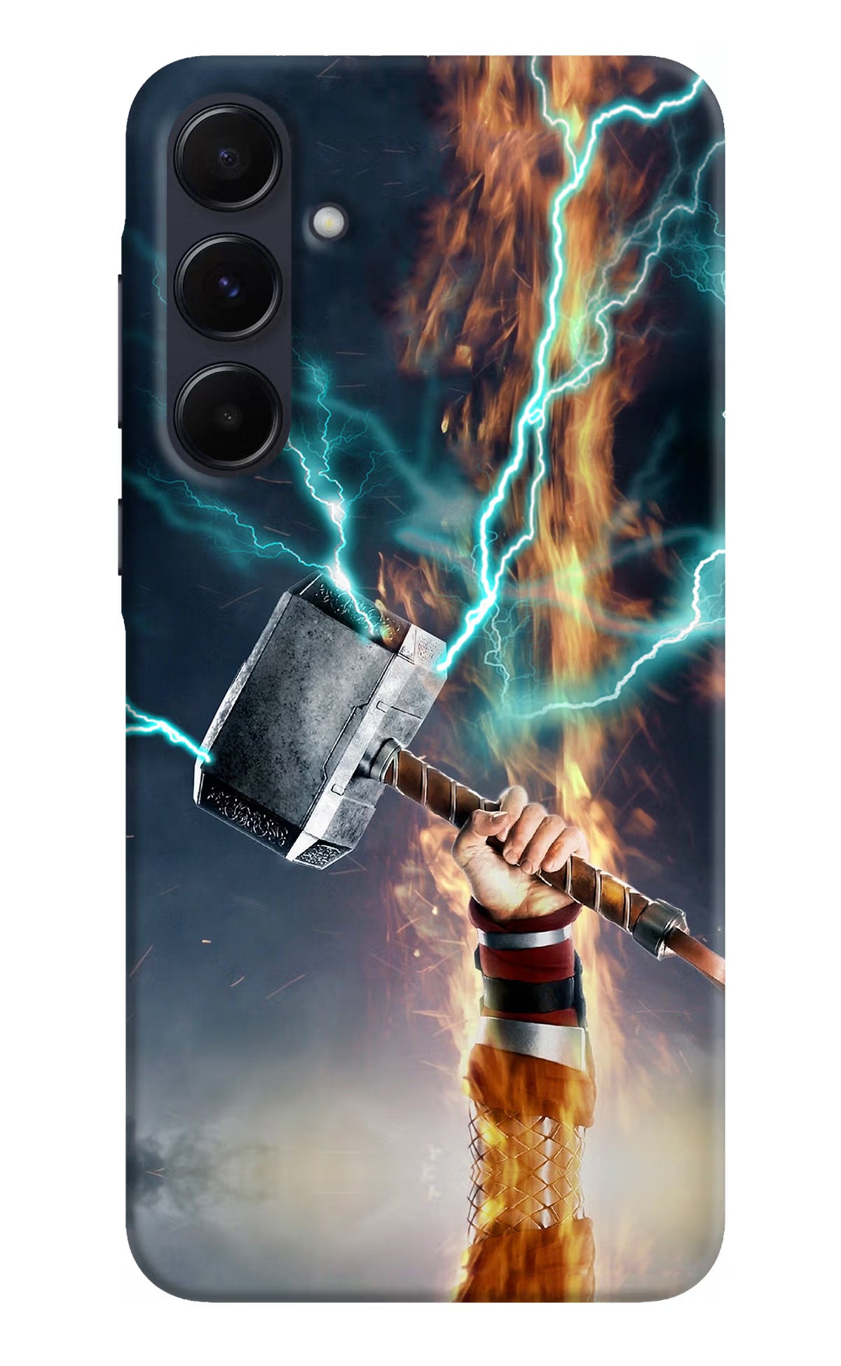 Thor Hammer Mjolnir Samsung A55 5G Hard Case Back Cover by Casekaro