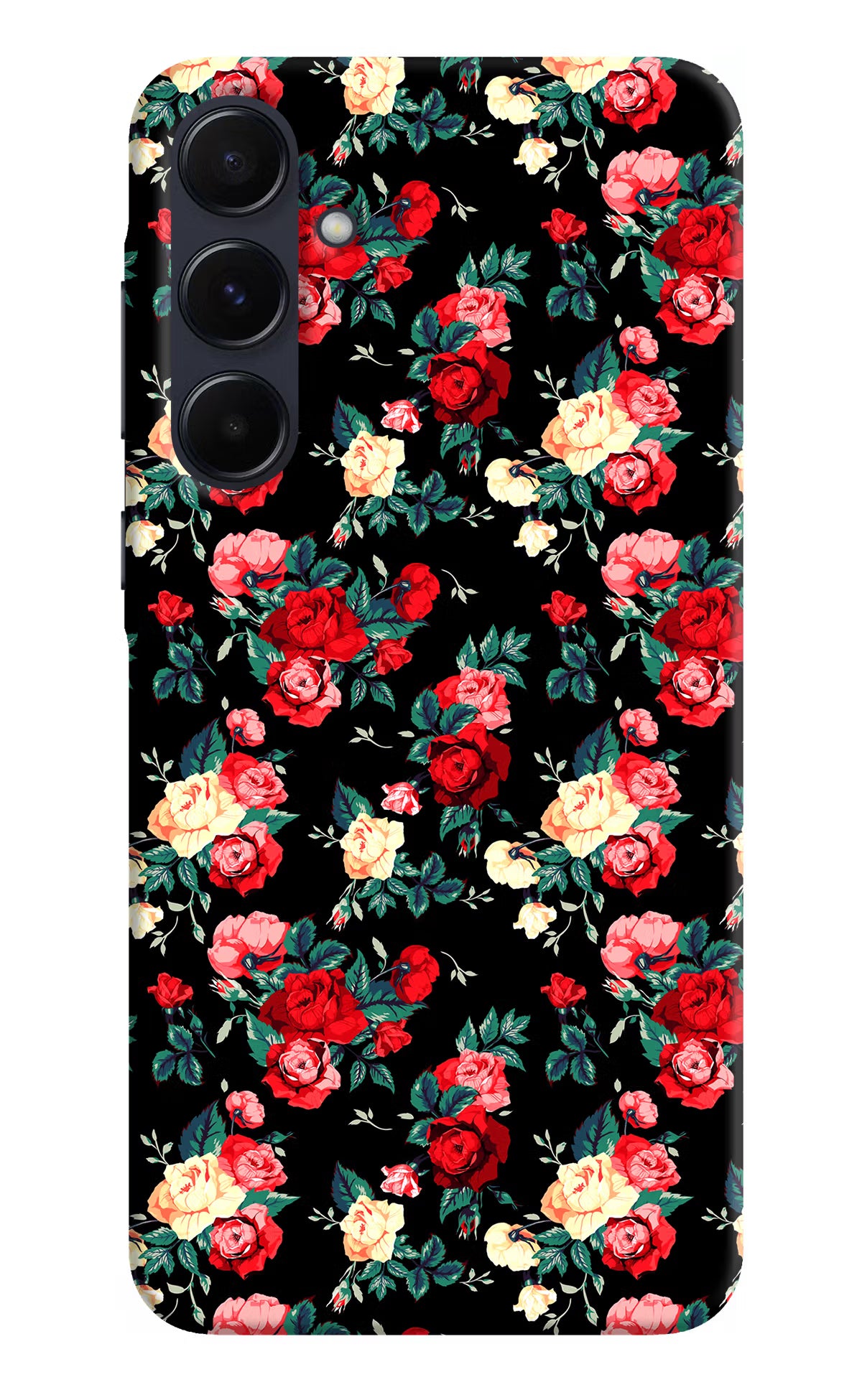 Rose Pattern Samsung A55 5G Hard Case Back Cover by Casekaro