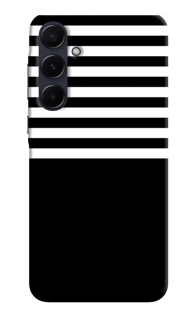 Black and White Print Samsung A55 5G Hard Case Back Cover by Casekaro