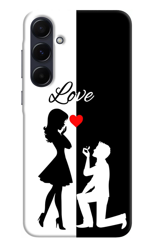 Love Propose Black And White Samsung A55 5G Back Cover