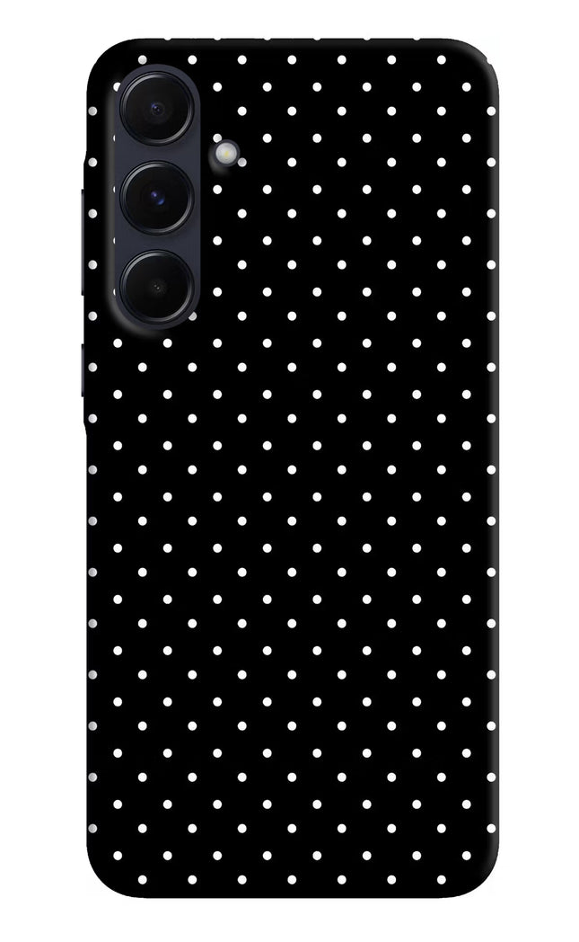 White Dots Samsung A55 5G Hard Case Back Cover by Casekaro