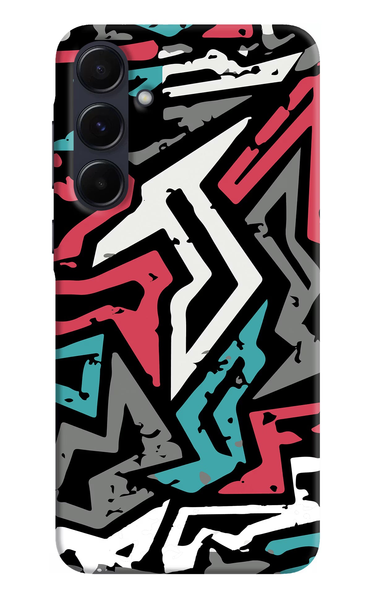 Geometric Graffiti Samsung A55 5G Hard Case Back Cover by Casekaro