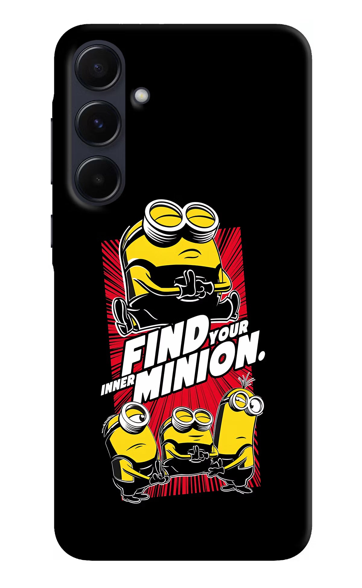 Find your inner Minion Samsung A55 5G Hard Case Back Cover by Casekaro