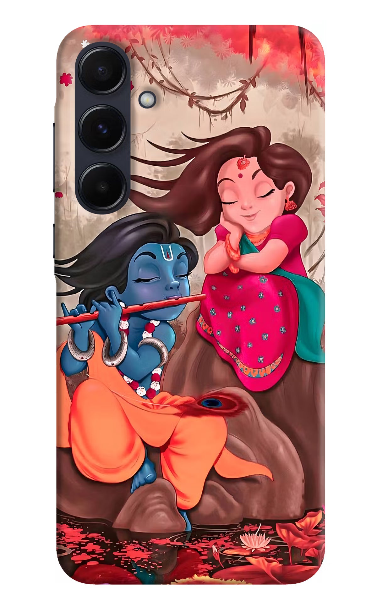 Radhe Krishna Samsung A55 5G Hard Case Back Cover by Casekaro