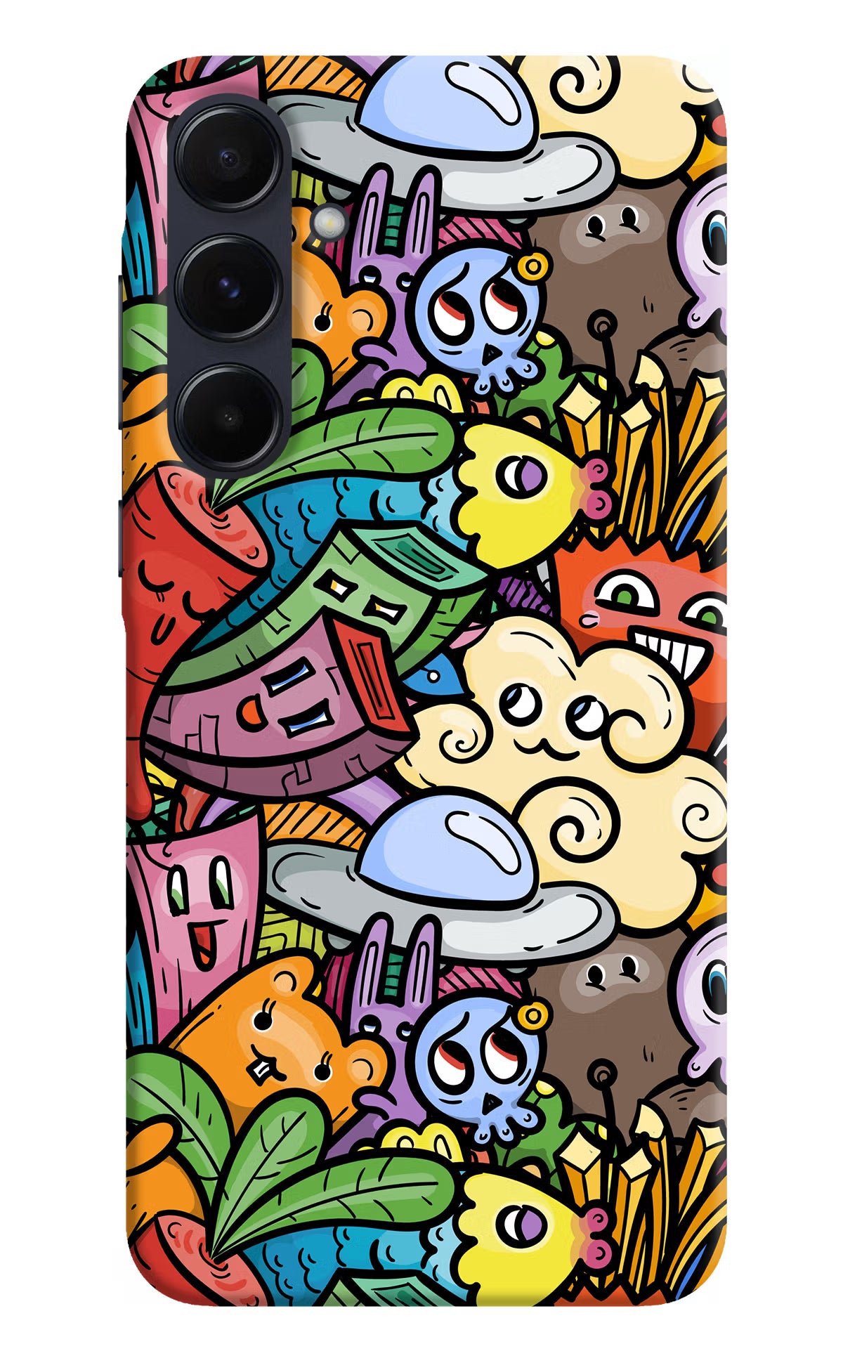 Veggie Doodle Samsung A55 5G Hard Case Back Cover by Casekaro
