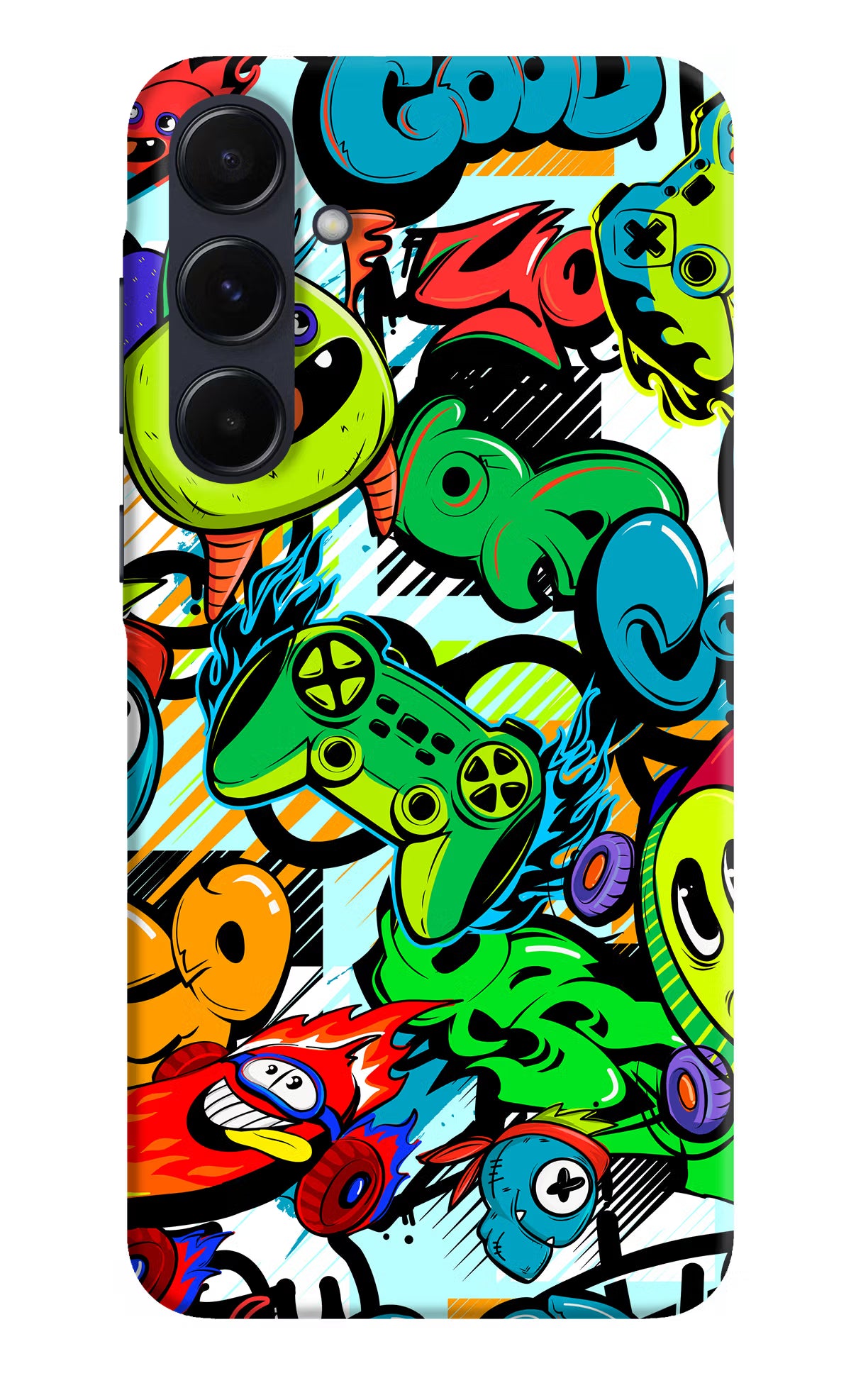 Game Doodle Samsung A55 5G Hard Case Back Cover by Casekaro