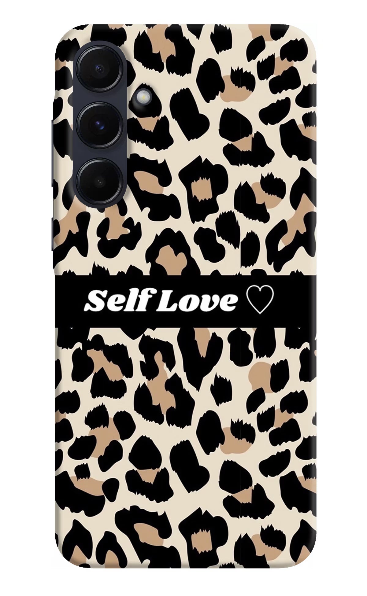 Leopard Print Self Love Samsung A55 5G Hard Case Back Cover by Casekaro