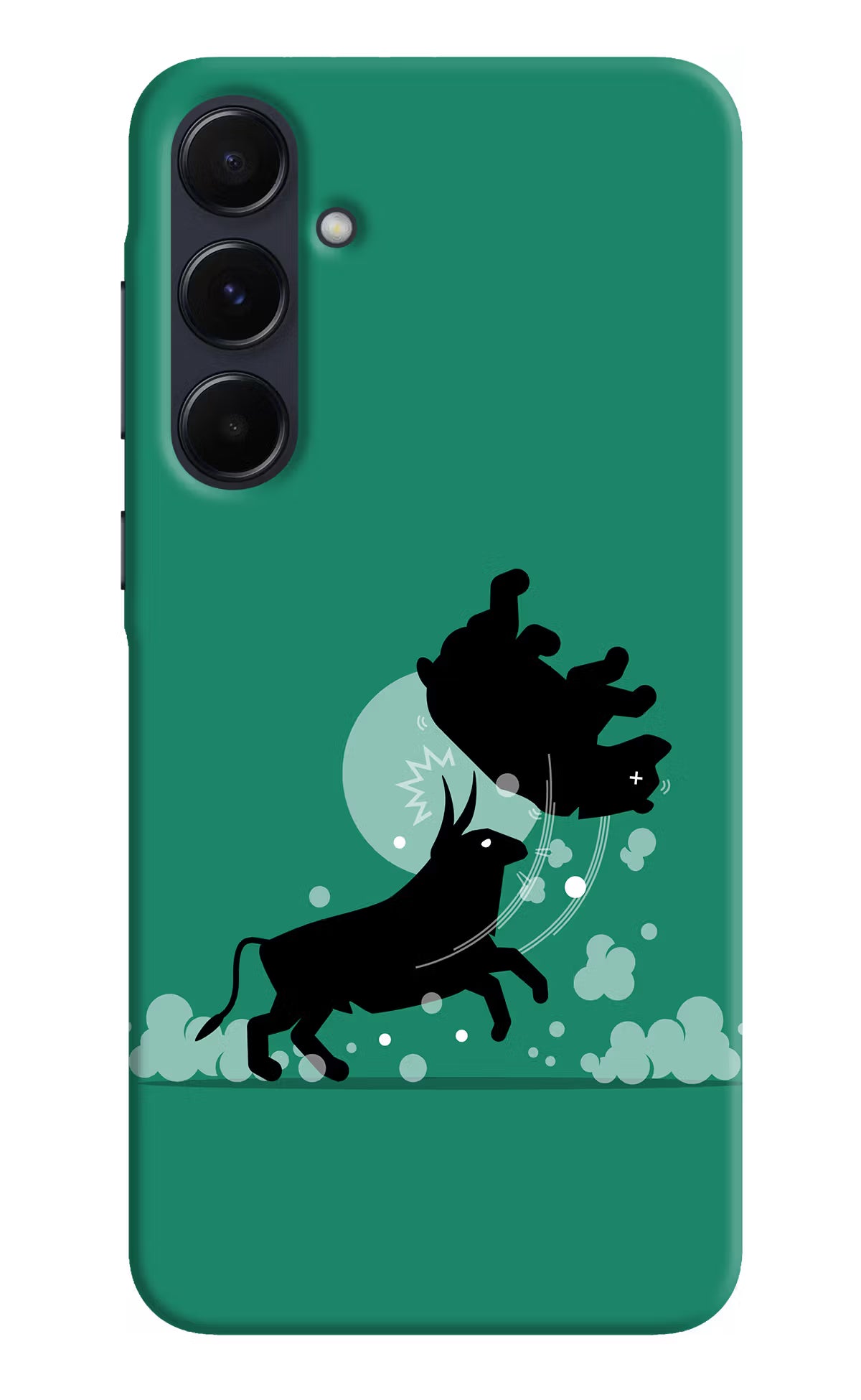 Bull Conqueror Samsung A55 5G Hard Case Back Cover by Casekaro