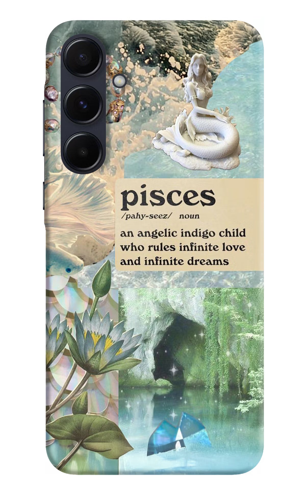 Pisces Zodiac Samsung A55 5G Hard Case Back Cover by Casekaro