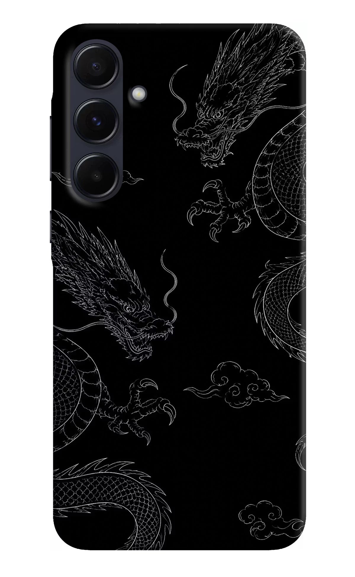 Twin Dragons Samsung A55 5G Hard Case Back Cover by Casekaro