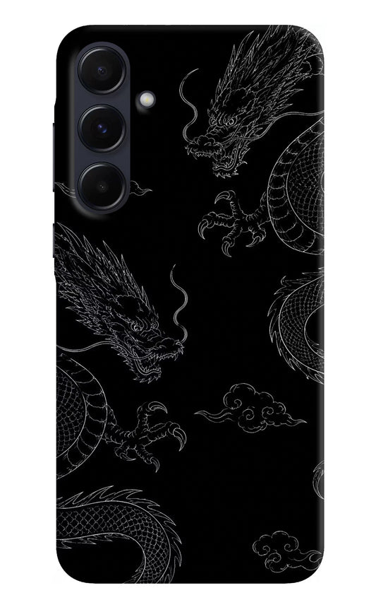 Twin Dragons Samsung A55 5G Hard Case Back Cover by Casekaro
