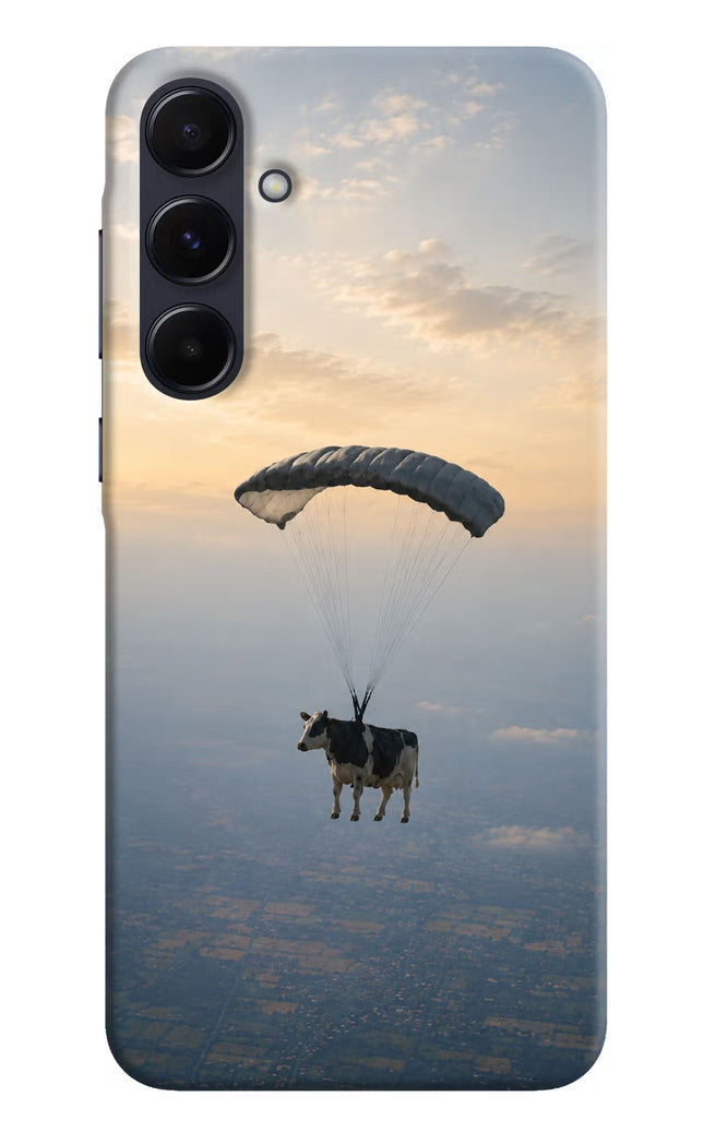 Skydiving Cow Samsung A55 5G Hard Case Back Cover by Casekaro
