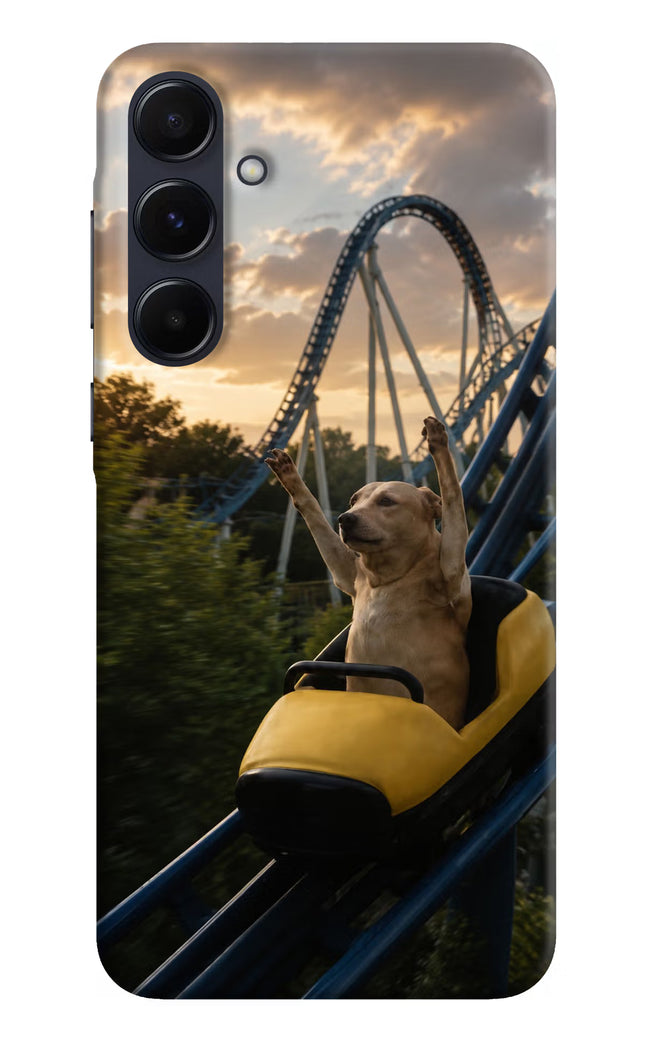 Rollercoaster Dog Samsung A55 5G Hard Case Back Cover by Casekaro