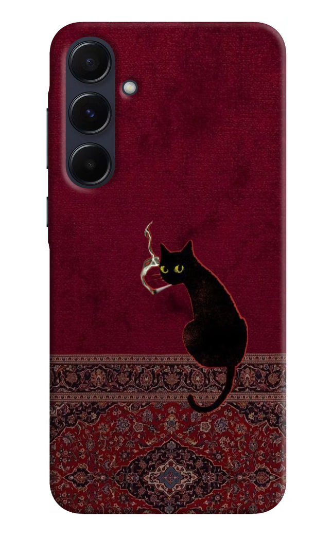 Midnight Cat Samsung A55 5G Hard Case Back Cover by Casekaro