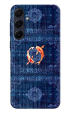 Koi Blue Samsung A55 5G Back Cover