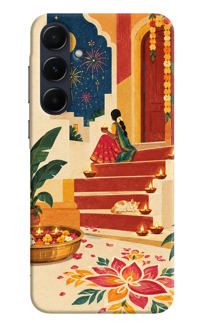 Diwali Rangoli Samsung A55 5G Hard Case Back Cover by Casekaro