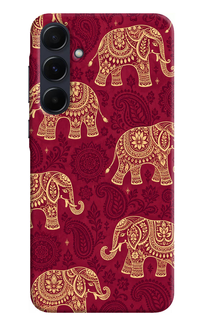 Maroon Elephant Samsung A55 5G Hard Case Back Cover by Casekaro
