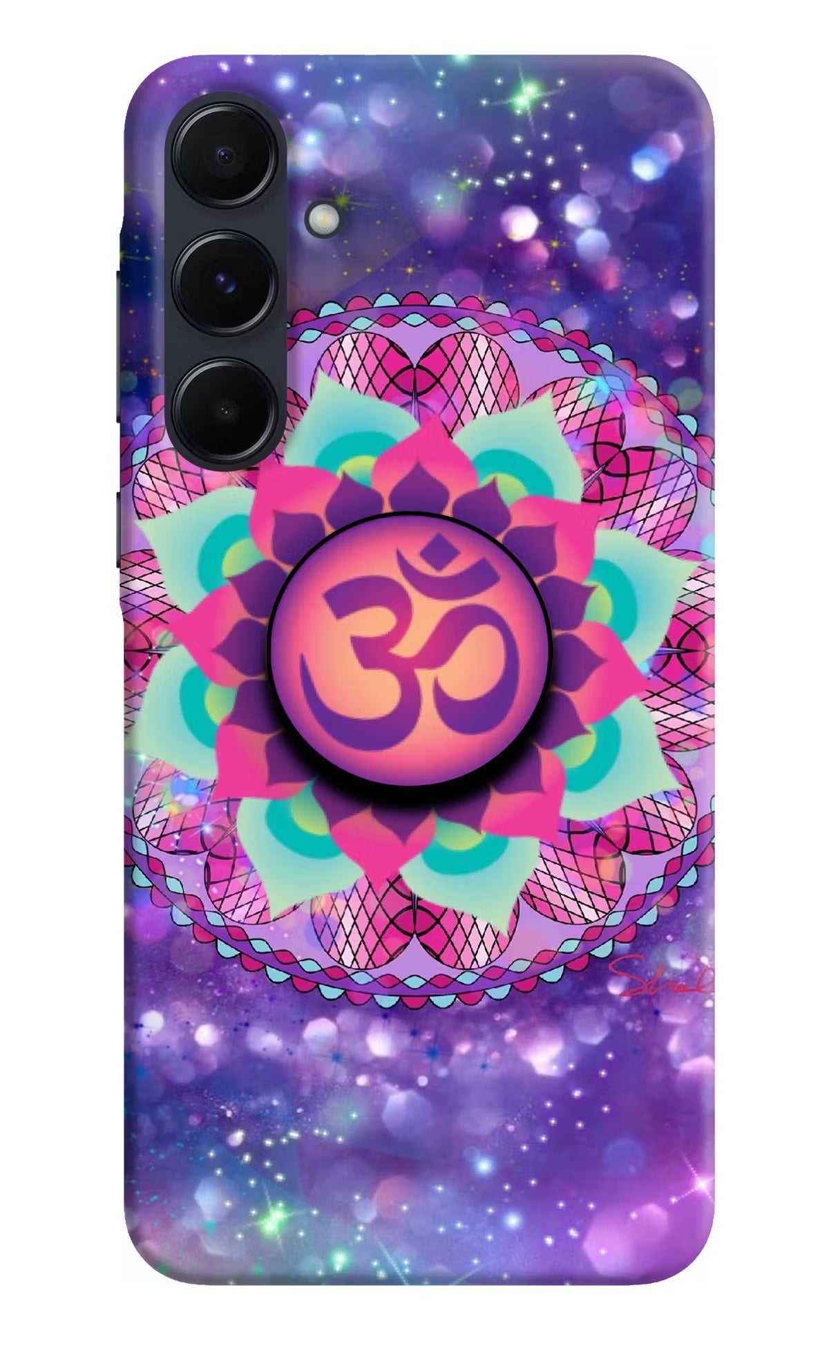 Om Purple Samsung A55 5G Pop Case by Casekaro
