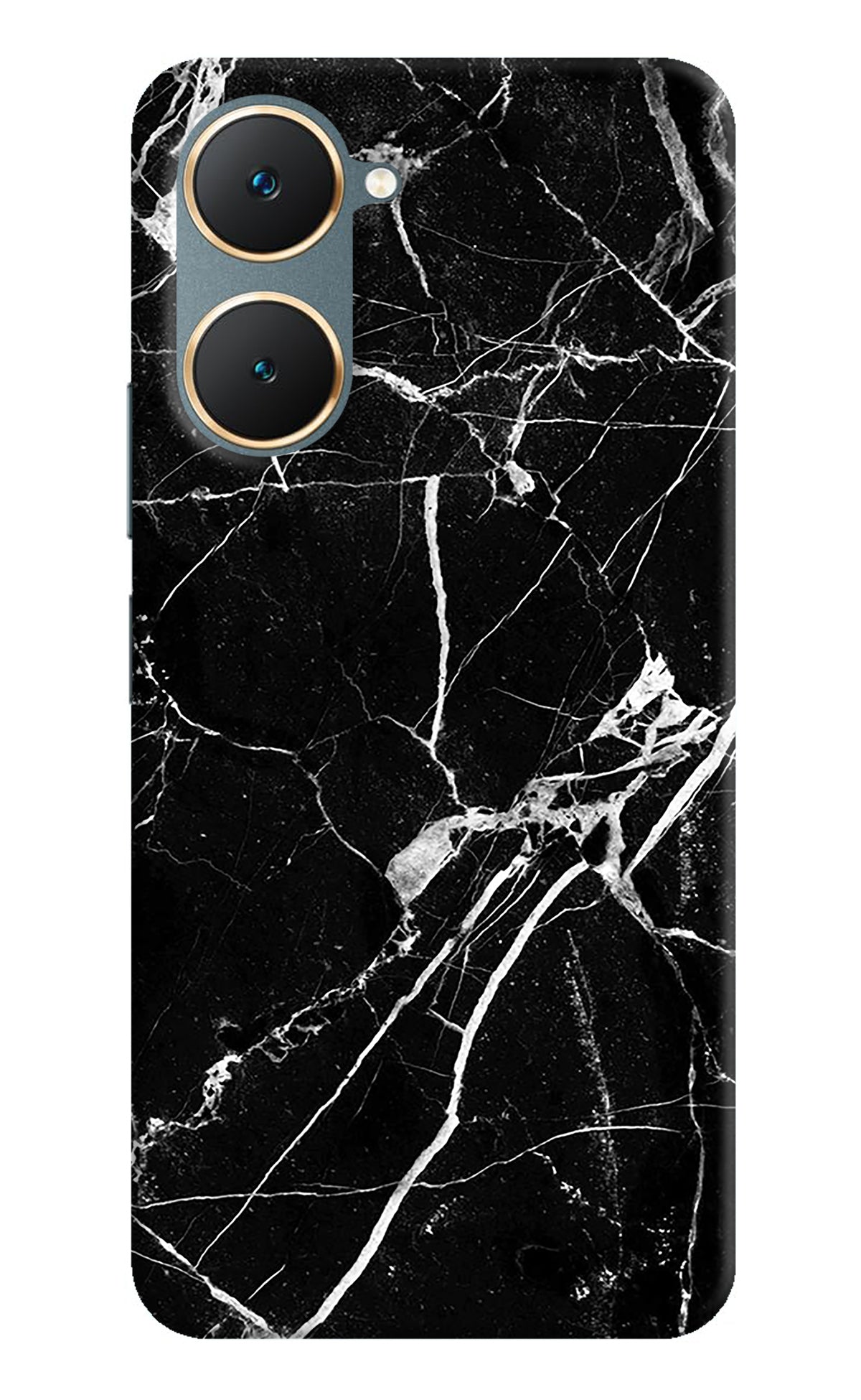 Black Marble Pattern Vivo Y18/Y18e Back Cover