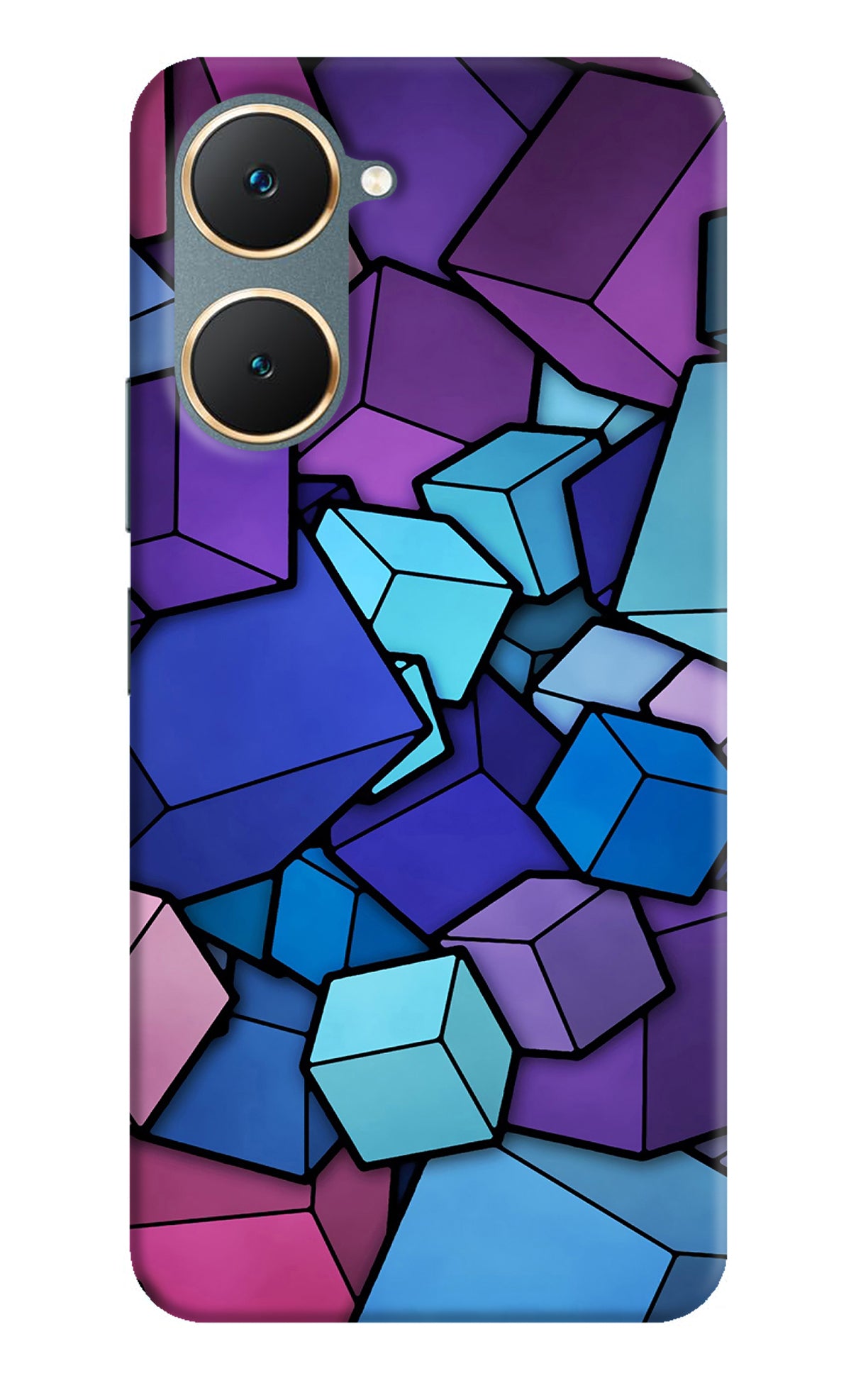 Cubic Abstract Vivo Y18/Y18e Back Cover