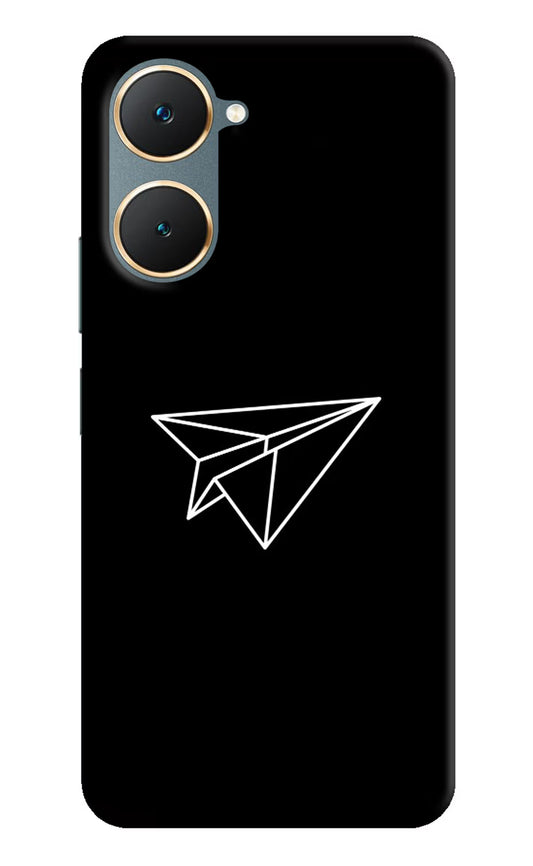 Paper Plane White Vivo Y18/Y18e Hard Case Back Cover by Casekaro