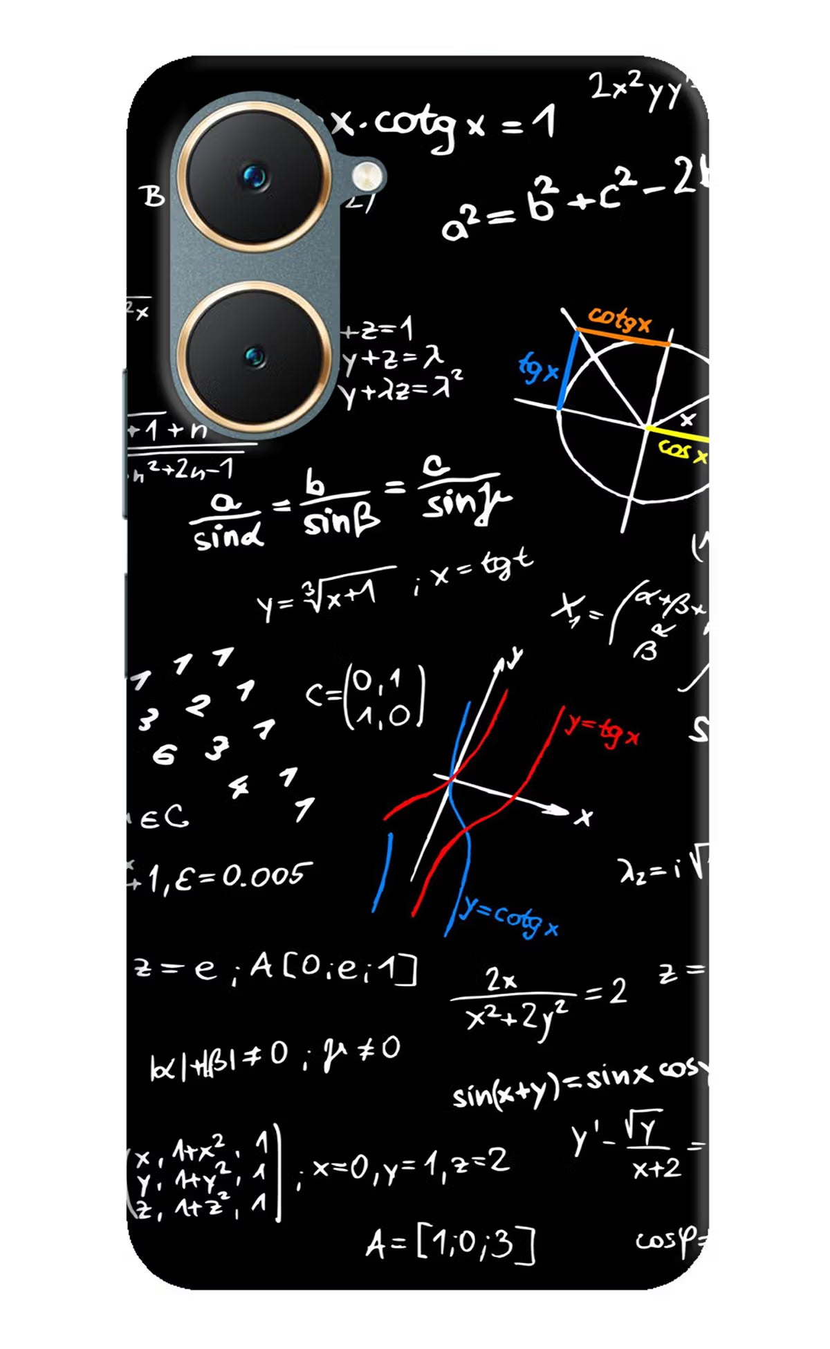 Mathematics Formula Vivo Y18/Y18e Hard Case Back Cover by Casekaro
