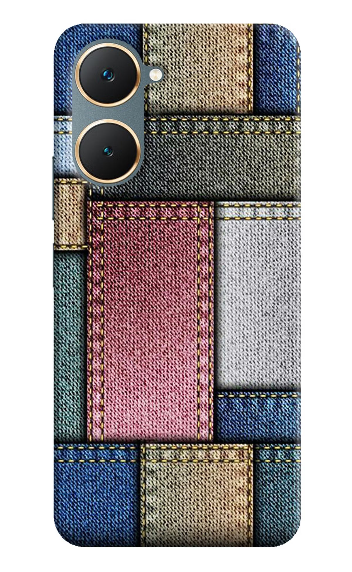 Multicolor Jeans Vivo Y18/Y18e Hard Case Back Cover by Casekaro