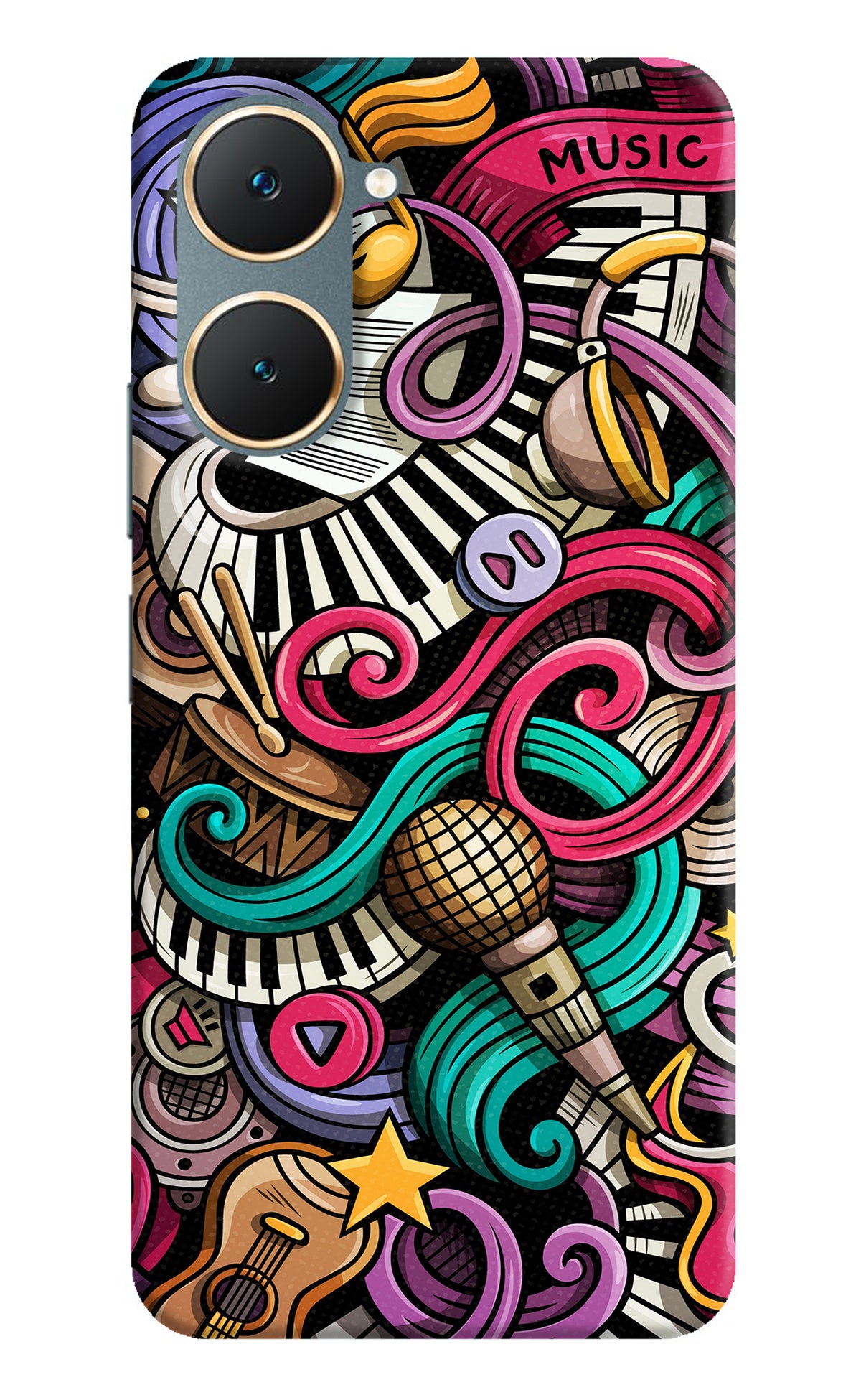 Music Abstract Vivo Y18/Y18e Back Cover