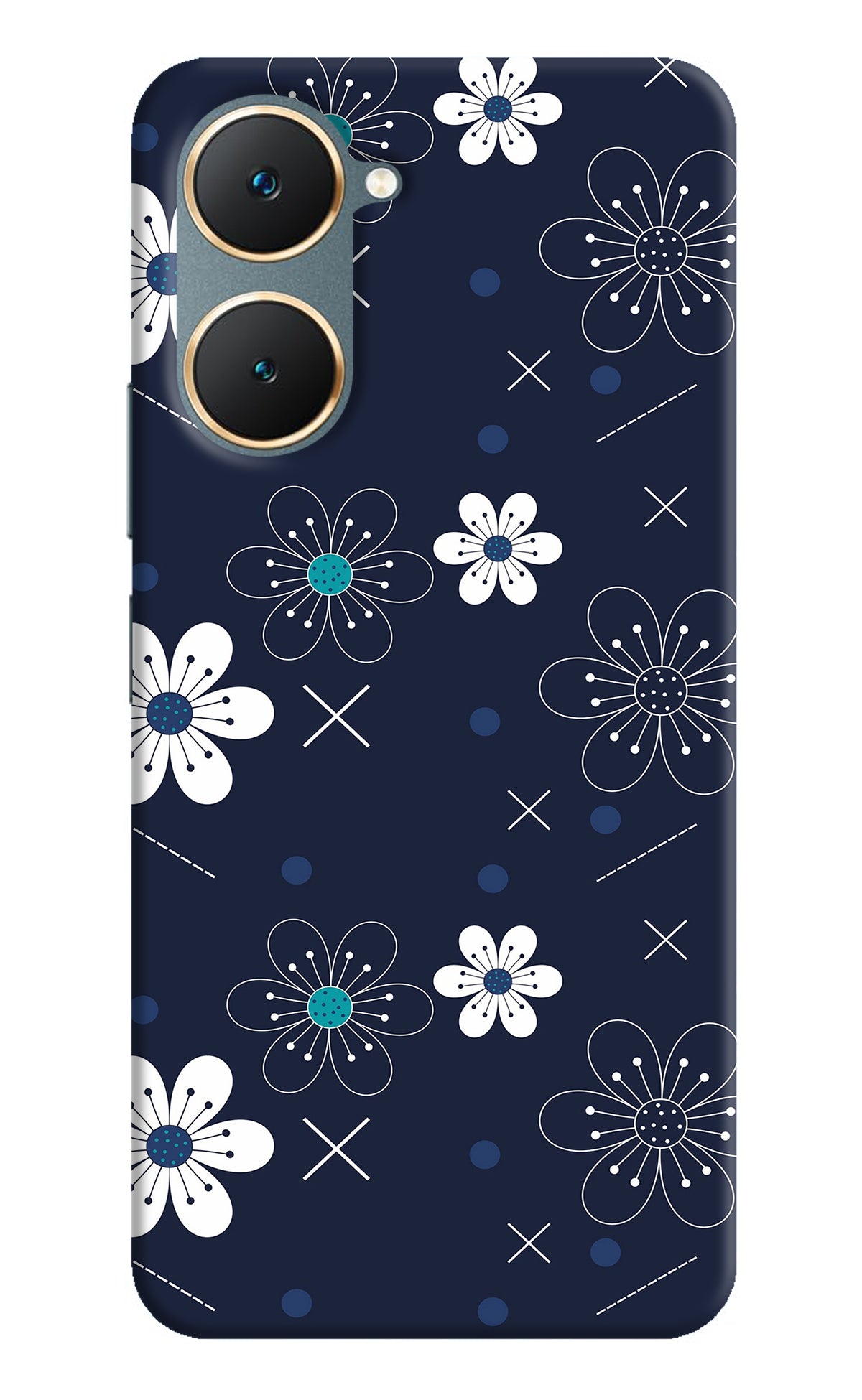 Flowers Vivo Y18/Y18e Back Cover