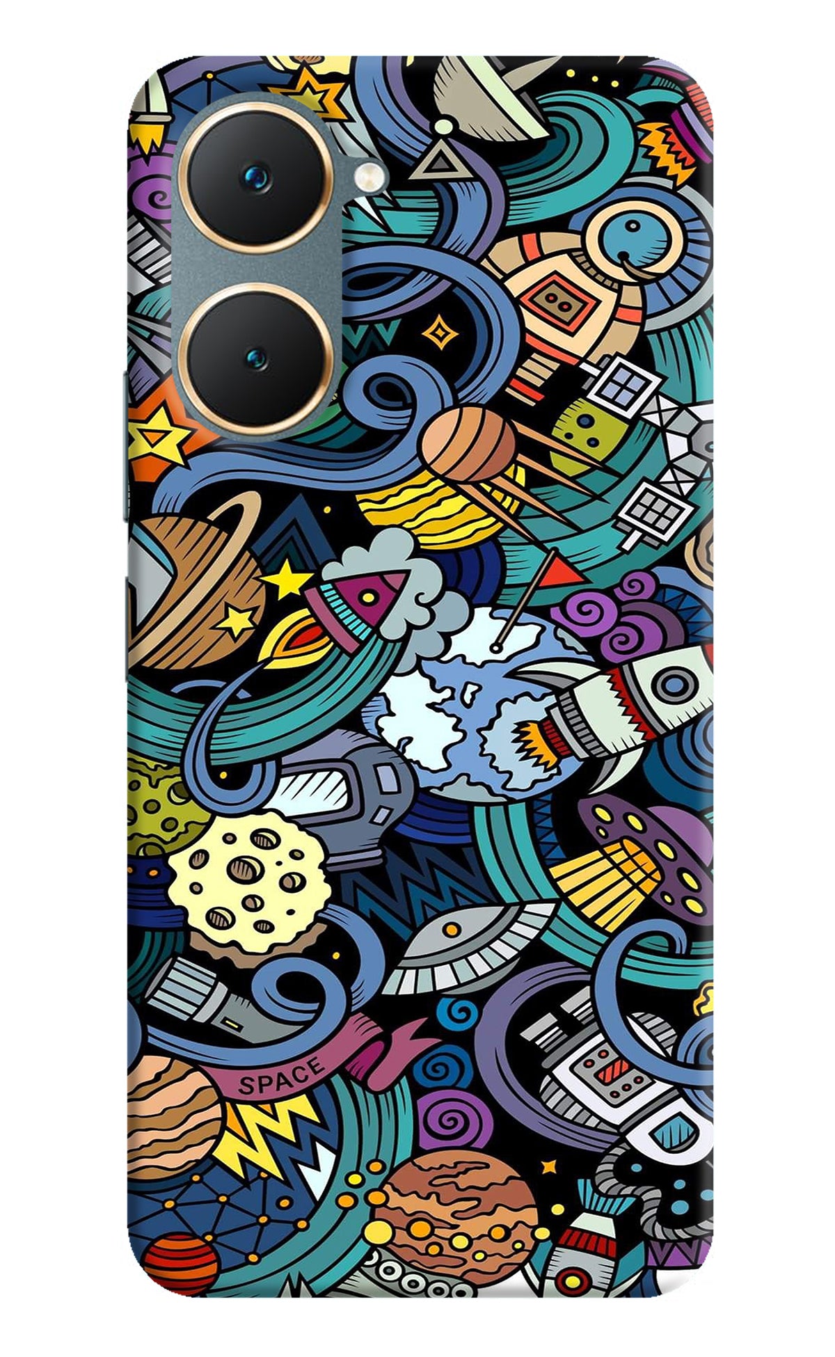 Space Abstract Vivo Y18/Y18e Back Cover