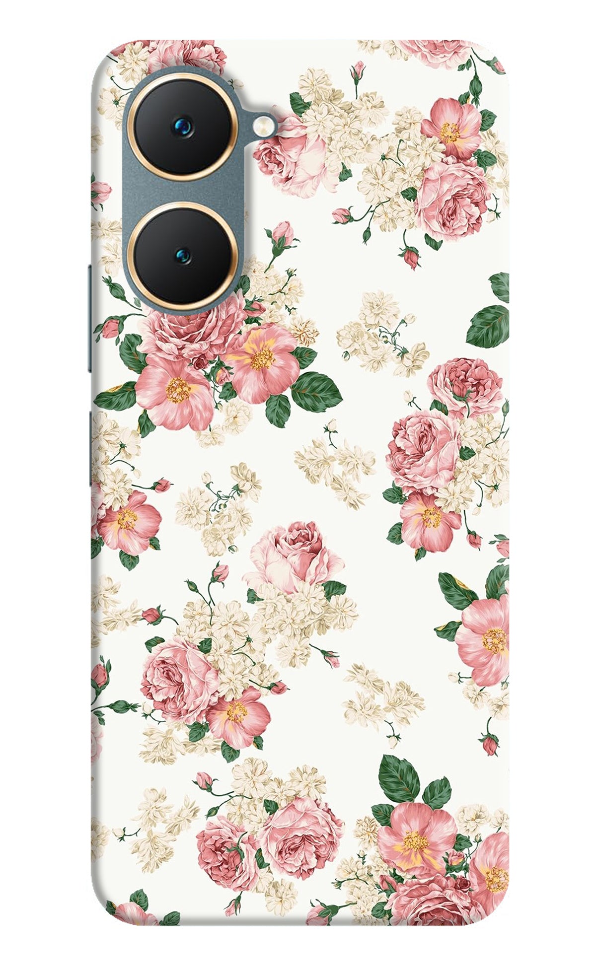 Flowers Vivo Y18/Y18e Back Cover