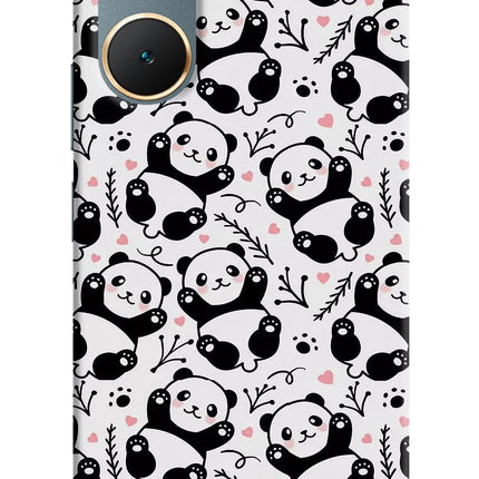 Cute Panda Vivo Y18/Y18e Hard Case Back Cover by Casekaro