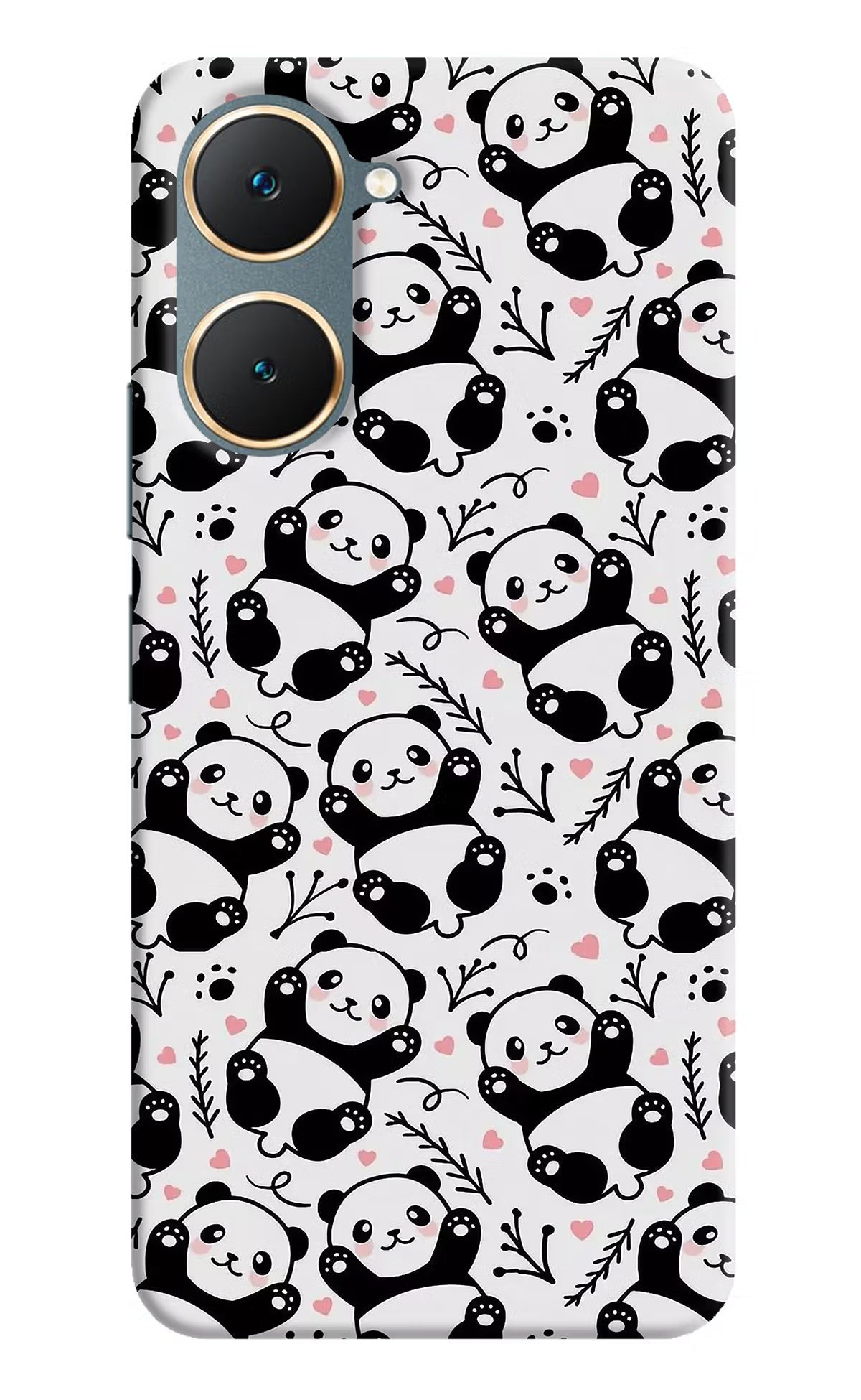 Cute Panda Vivo Y18/Y18e Hard Case Back Cover by Casekaro