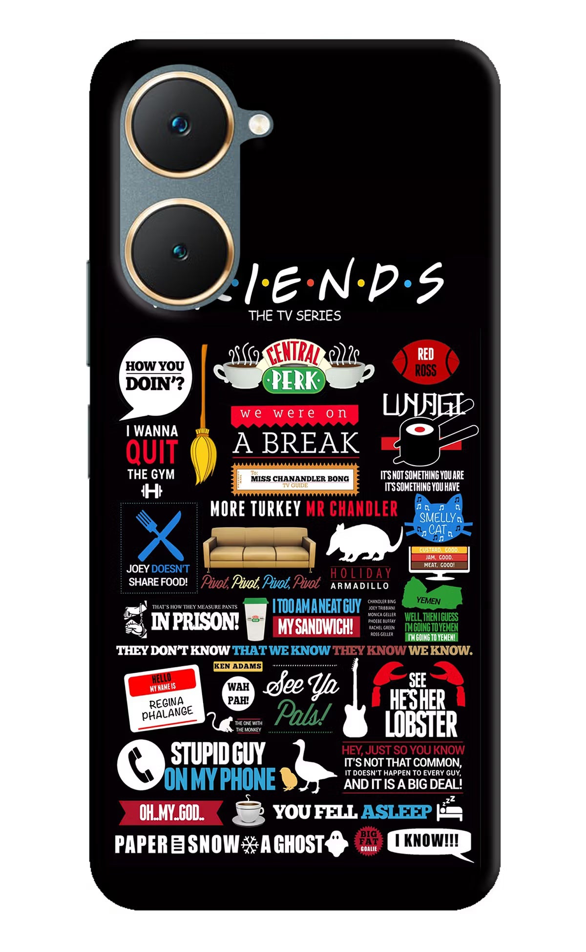 FRIENDS Vivo Y18/Y18e Hard Case Back Cover by Casekaro