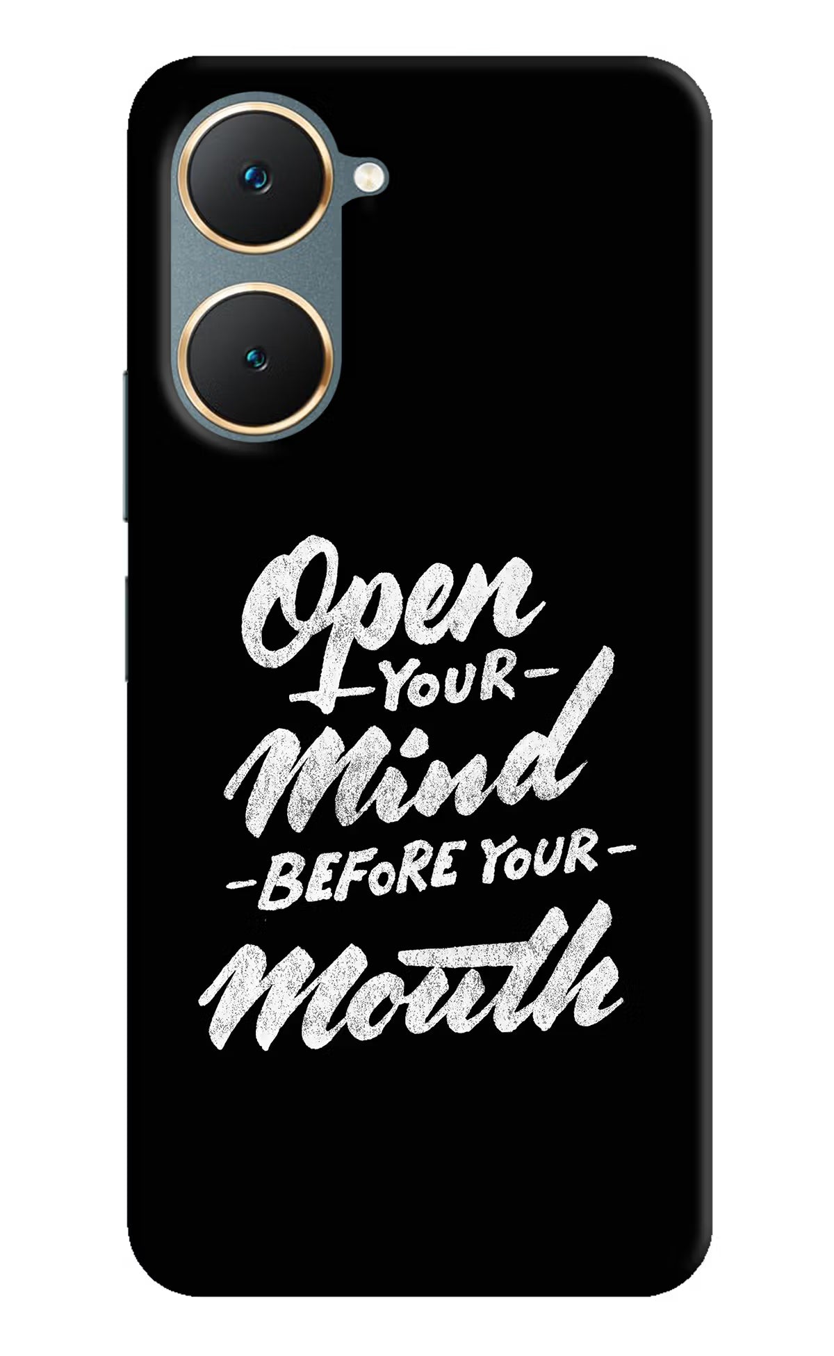 Open Your Mind Before Your Mouth Vivo Y18/Y18e Hard Case Back Cover by Casekaro