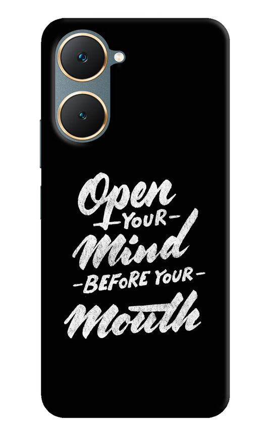 Open Your Mind Before Your Mouth Vivo Y18/Y18e Hard Case Back Cover by Casekaro