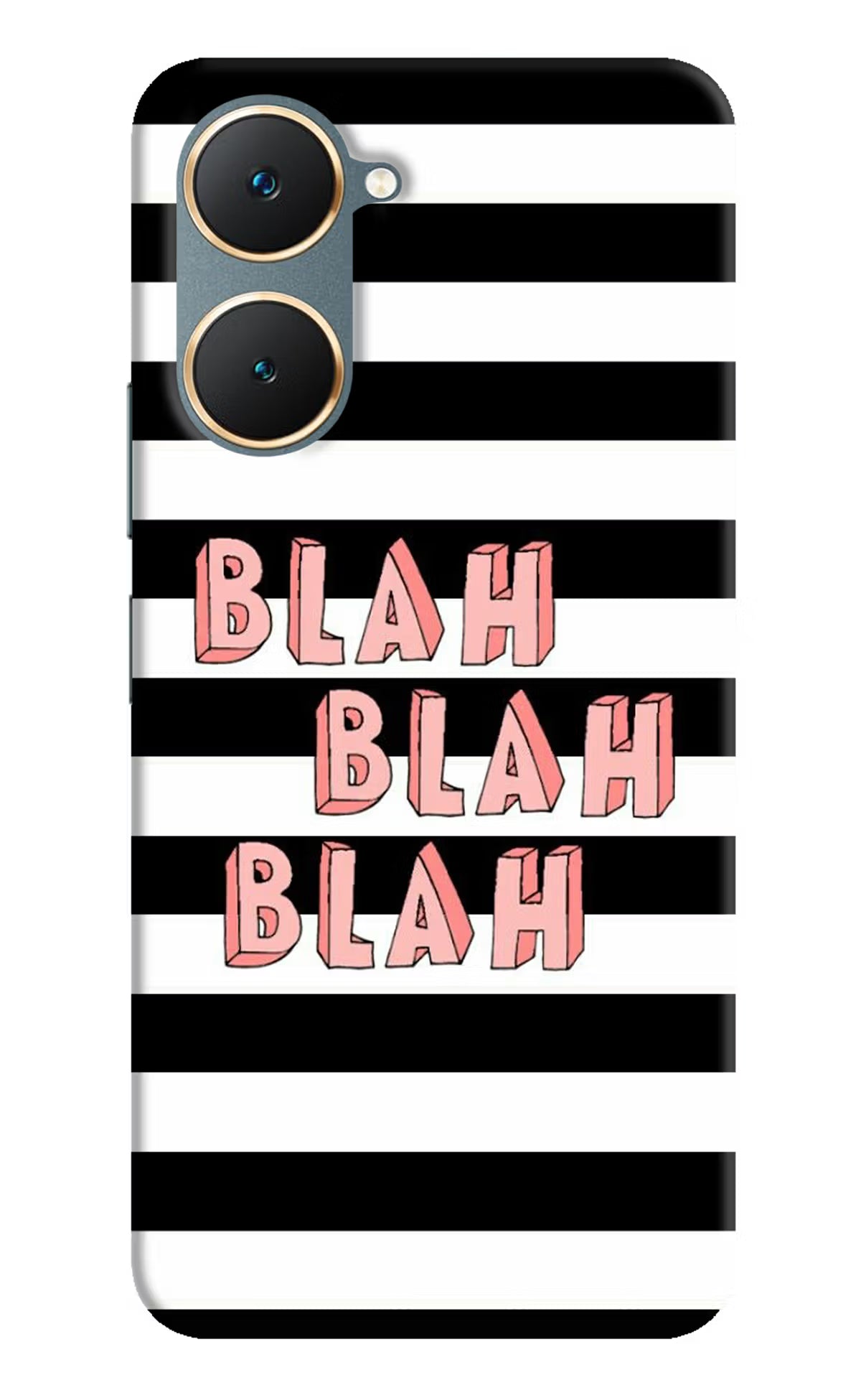 Blah Blah Blah Vivo Y18/Y18e Hard Case Back Cover by Casekaro