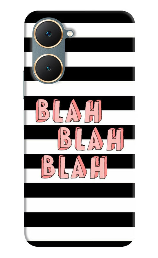 Blah Blah Blah Vivo Y18/Y18e Hard Case Back Cover by Casekaro