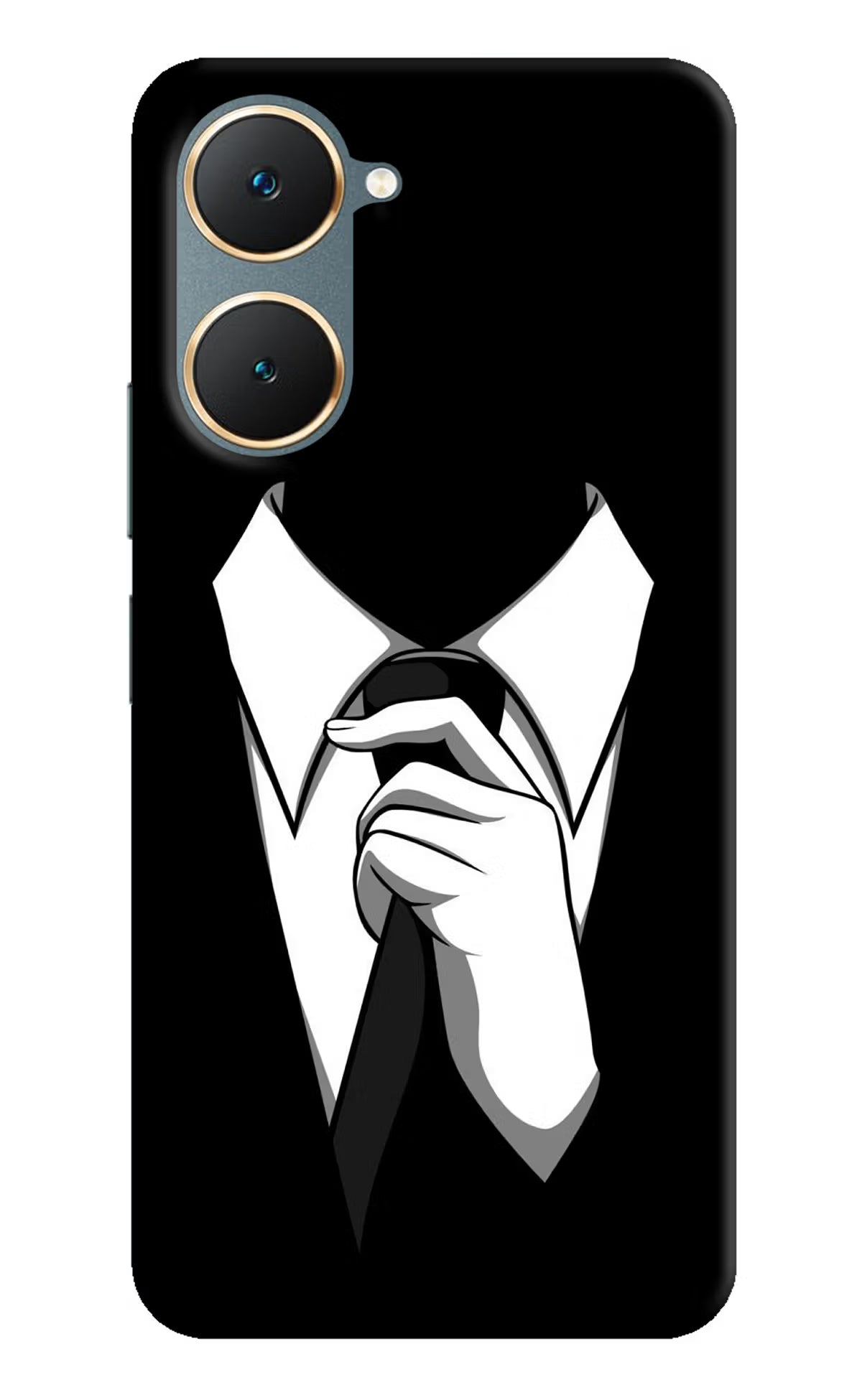 Black Tie Vivo Y18/Y18e Hard Case Back Cover by Casekaro
