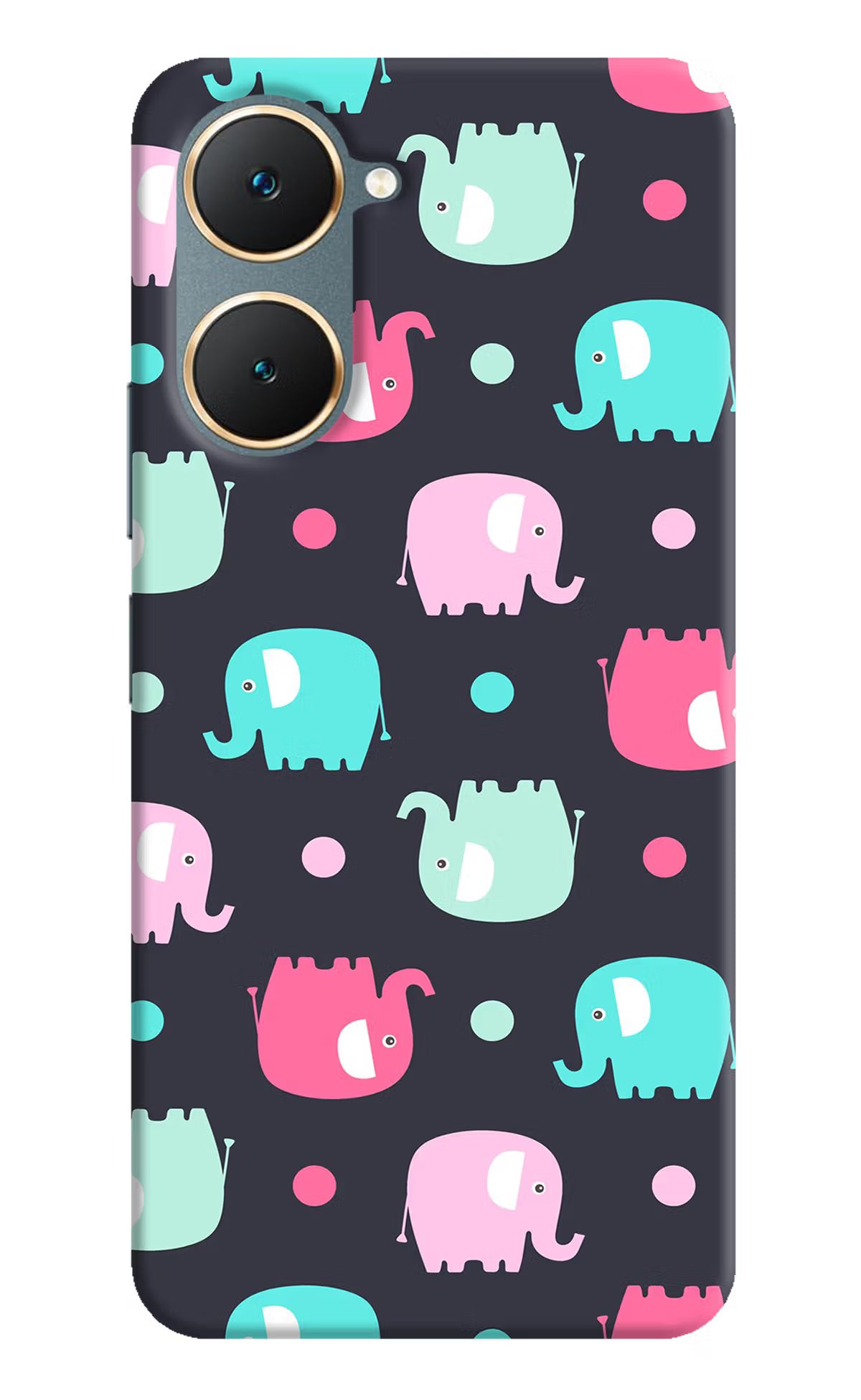 Elephants Vivo Y18/Y18e Hard Case Back Cover by Casekaro