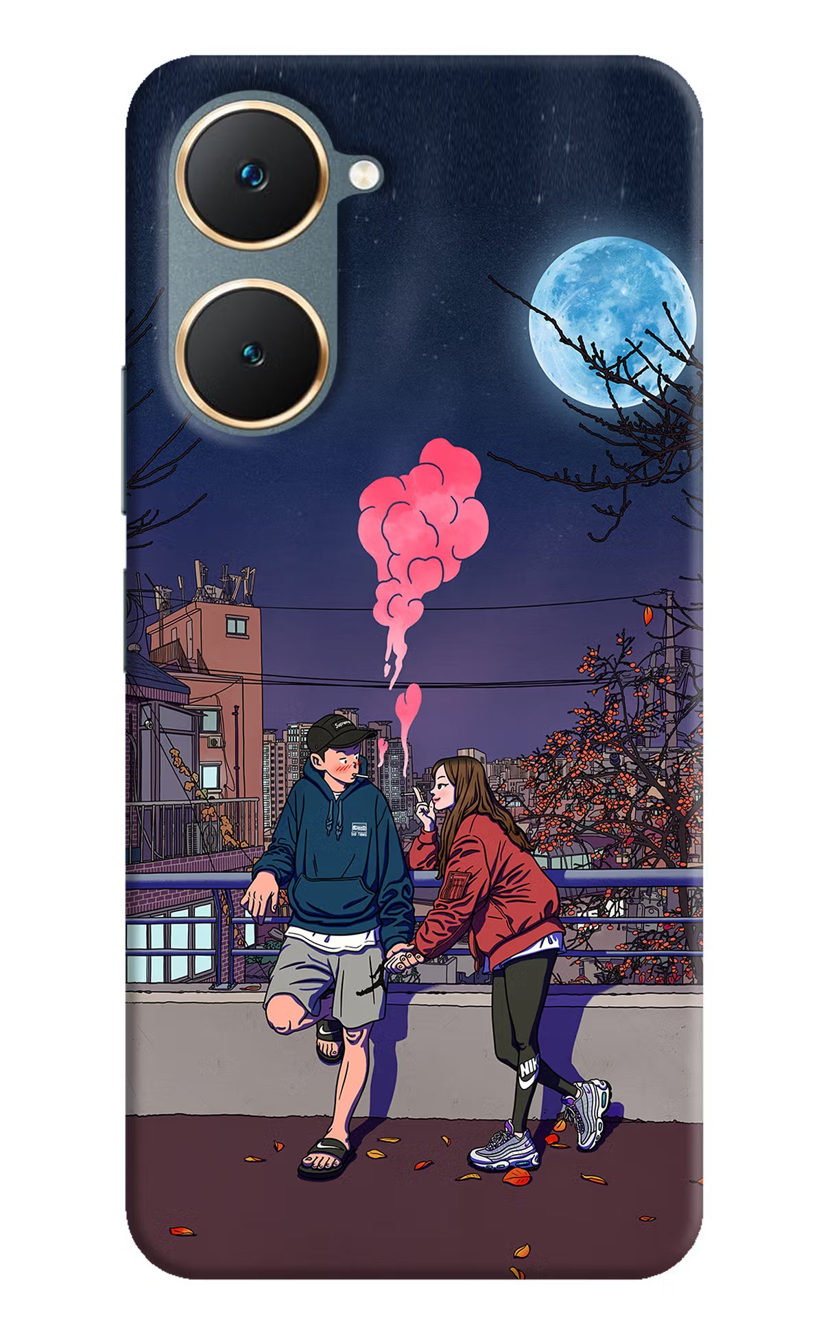 Chilling Couple Vivo Y18/Y18e Hard Case Back Cover by Casekaro