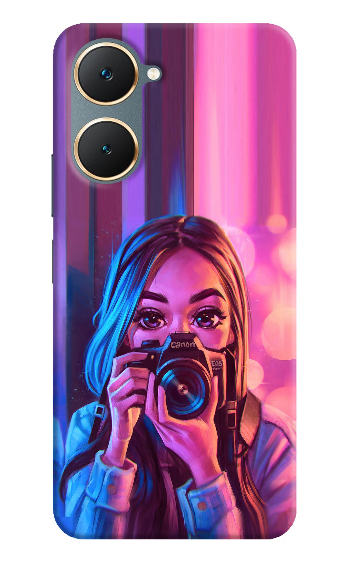 Girl Photographer Vivo Y18/Y18e Hard Case Back Cover by Casekaro
