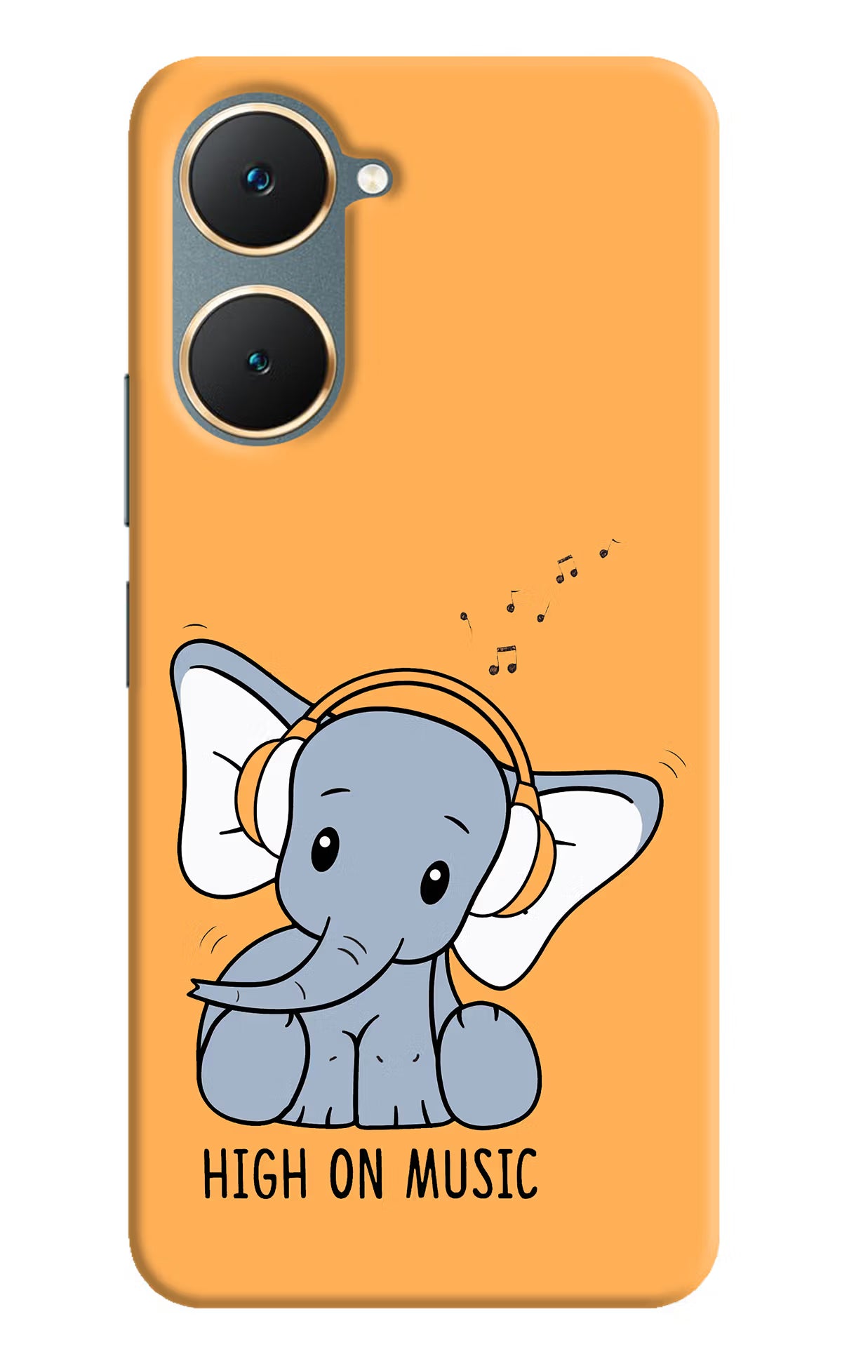 High On Music Vivo Y18/Y18e Hard Case Back Cover by Casekaro