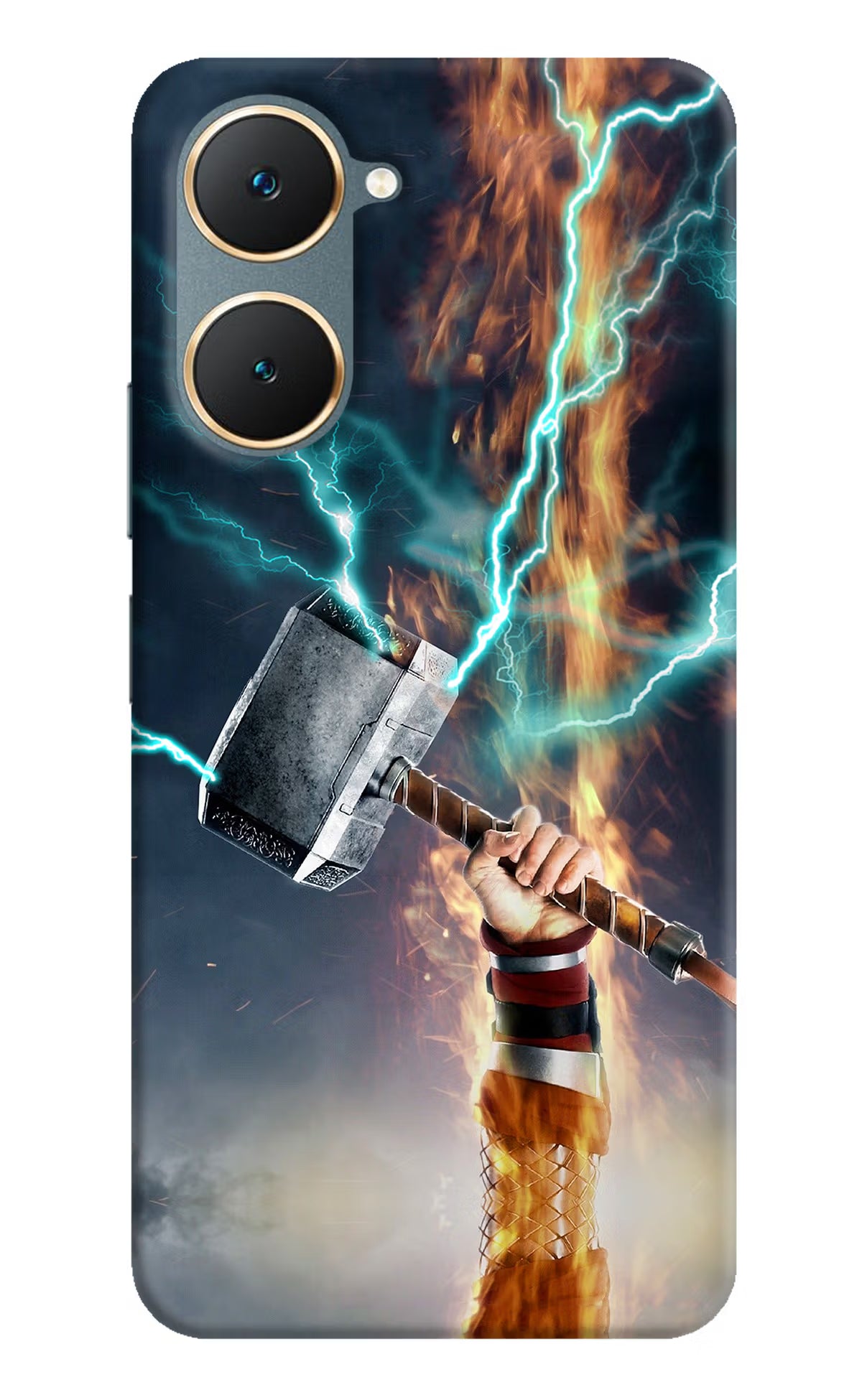 Thor Hammer Mjolnir Vivo Y18/Y18e Hard Case Back Cover by Casekaro