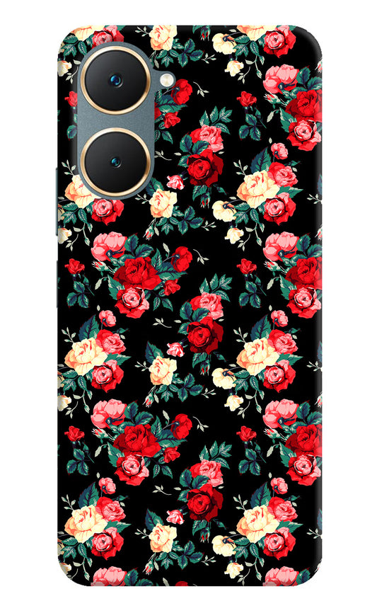 Rose Pattern Vivo Y18/Y18e Hard Case Back Cover by Casekaro